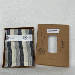Vinex Decor Trade Table Runner | 100% Cotton Table Runners 13" x 108" Gray/cream